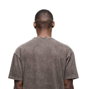 เสื้อยืดผู้ชายสไตล์วินเทจ ล้างสีแบบแอซิดวอช สำหรับฤดูร้อน สตรีทแวร์ ฮิปฮอป ผ้าฝ้าย 100% เสื้อยืดโอเวอร์ไซส์ - Product Image 3