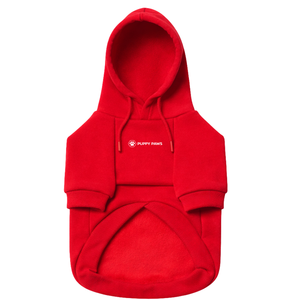 เสื้อฮู้ดสุนัข สีแดงเข้ม ผ้าฟลีซนุ่ม เสื้อกันหนาวมีฮู้ด อบอุ่น สวมใส่สบาย สำหรับสุนัขขนาดเล็กถึงกลาง ใส่ได้ทั้งในบ้านและนอกบ้าน - Product Image 5