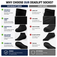 Chaussettes de compression respirantes pour soulever des poids, antidérapantes, pour la musculation, le fitness, la gym, chaussettes de cheville