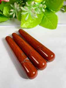 Varita de Cristal de Jaspe Rojo de 4 Pulgadas, Herramienta de Masaje de Piedra Natural, Terapia de Chakras Energéticos, Relajación, Bienestar Espiritual - Product Image 4