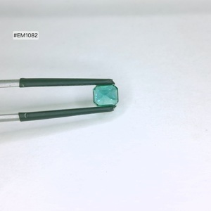 Piedra suelta de esmeralda 100% natural, corte octogonal, 6.20x5.00x4.20mm, gema verde de 0.99ct para anillos, colgantes y pendientes. - Product Image 2