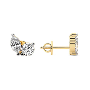 Pendientes de Diamantes de Laboratorio con Corte Princesa, Doble Brillo, 100% Naturales, en Oro de 14k/18k/20k, Elegantes y de Lujo, Marca Gema Creative - Product Image 3