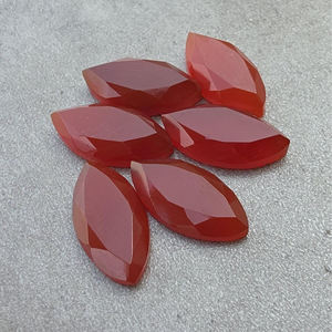 Natural Red Onyx Tablet <b>Cut</b> Flat Back Calibrated Gemstone | Marquise Shape Loose <b>Stone</b> <b>for</b> Handmade Jewelry, All Sizes Available - Product Image 6
