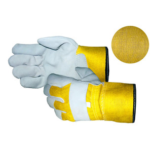 High Quality Cowhide Split <b>Leather</b> Working Gloves Hand Protection Heat Resistant Canadian Rigger Household Gloves Custom Logo - Product Image 1