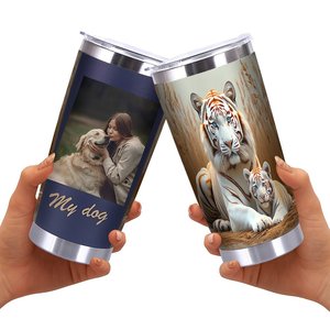 Stainless Steel Tumbler 20oz Double Wall Silver Plated Travel Mug Heat Retention <b>Insulated</b> <b>Cup</b> - Product Image 2