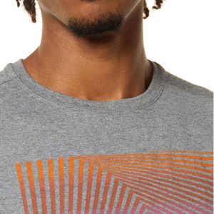 Débardeur Homme Gris Personnalisé avec Motif Géométrique, Col Rond, Décontracté, Respirant, en Coton Tricoté, Coupe Sportive - Product Image 6