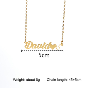 Nuove Collane con Ciondolo Personalizzato alla Moda in Acciaio Inossidabile Placcato Oro, Gioielli Impermeabili per Donne e Ragazze - Product Image 2