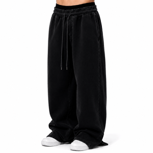 Wholesale Men's Drawcord Sweatpants Soft Fleece Athletic Joggers for Workout Gym and Home Relaxation - Product Image 2