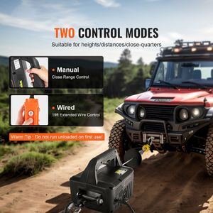 Argano Elettrico Portatile 2-in-1 da 1500W, Capacità 1100 Libbre, Altezza di Sollevamento 22.9 Piedi, Velocità 13 Piedi/Min, Telecomando Cablato - Product Image 1