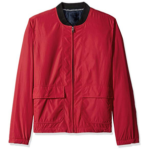Wholesale <b>Men</b>’s Red Bomber <b>Jacket</b> Classic Flight Style Zip <b>Jacket</b> Winter Casual Streetwear - Product Image 1