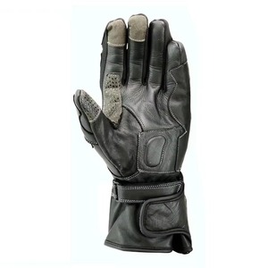 Guantes de Motocicleta de Cuero con Dedos Completos, Diseño Acolchado Transpirable, Cierre de Gancho y Bucle, para Ciclismo, Uso en Verano para Hombres - Product Image 4