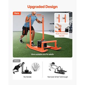 Slitta in Acciaio per Allenamento con Pesi, Attrezzatura Atletica per Migliorare Velocità e Condizioni Fisiche - Product Image 2