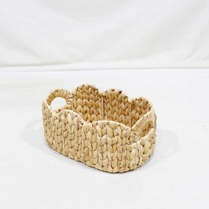 Paniers de rangement en jacinthe d'eau naturelle, forme ovale avec poignées, style rustique, organisateurs multi-usages - Product Image 2