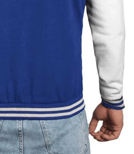 Veste universitaire décontractée en mélange de coton épais, personnalisable pour équipes, fabrication OEM ODM, fournisseur en gros de vêtements, veste varsity pour hommes - Product Image 3