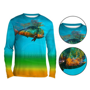 Nueva llegada manga larga sublimación pesca Jersey logotipo personalizado sublimación pesca Jersey - Product Image 3