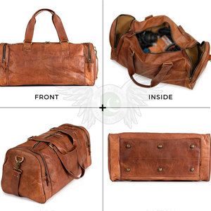 Bolsa de Viaje de Cuero para Fitness, Viajes y Uso Diario, Bolsa de Viaje Resistente con Costuras Fuertes y de Alta Calidad - Product Image 3