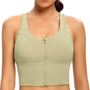 Sujetador deportivo con espalda recortada para mujer, de alto impacto, cobertura total, transpirable, que absorbe la humedad, elegante - Product Image 1