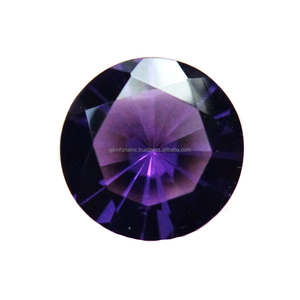พลอยอเมทิสต์สีม่วงทรงกลมธรรมชาติ เจียระไนแบบเหลี่ยม  ยี่ห้อ GEMFORTE INC  ขนาดมาตรฐาน ขายส่ง พลอยประจำเดือนเกิดธรรมชาติ - Product Image 4