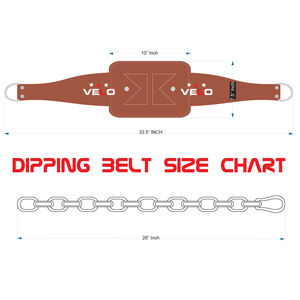 Heavy Duty Leather Dip Belt Real Metal <b>Chain</b> Adjustable Weightlifting Belt for Gym Training Fitness Workout Equipment - Product Image 2