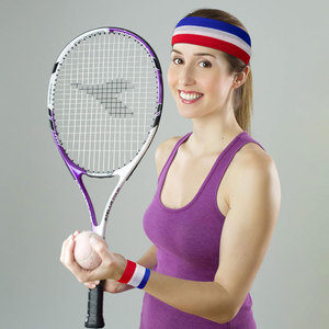 Diadema y Muñequera Deportivas con Bandera Americana - Set de Cintas Absorbentes a Rayas para Baloncesto, Fútbol, Correr, Gimnasio, Ejercicio, Personalizable - Product Image 6