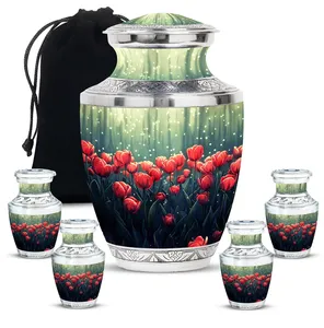 Urnas de cremación con forma de tulipán para cenizas humanas, urna floral para cenizas de mamá - Product Image 2