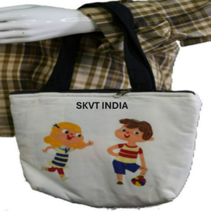 Sac fourre-tout mini en toile épaisse 100 % coton de haute qualité pour femme, fermeture bouton et fermeture éclair, sangle réglable, vente en gros d'usine - Product Image 5