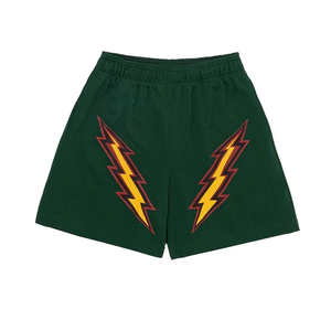 Shorts de survêtement pour hommes en molleton polyester/coton écologique, taille mi-haute, fermeture élastique, logo personnalisé, imprimé uni, vente en gros - Product Image 1
