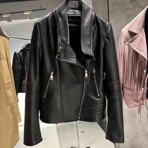 Chaqueta de Cuero Genuino de Piel de Cabra para Hombre, Chaqueta de Motero Premium al por Mayor, Ropa Exterior de Moda Personalizada OEM ODM, Mejor Precio de Fabricante - Product Image 6