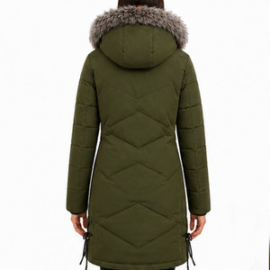 Chaqueta Parka con Capucha para Mujer, con Exterior Impermeable, Interior Acolchado Suave y Prácticos Bolsillos Utilitarios para el Invierno Moderno al Aire Libre - Product Image 2