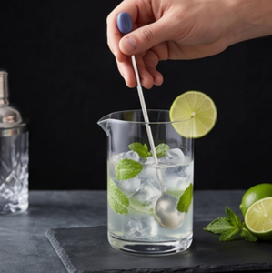 Cuillères à cocktail en acier inoxydable de qualité supérieure avec manches violets, outils de bar minimalistes pour mélanger, ensemble de barware réutilisable - Product Image 3