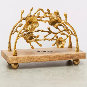 Designer Top Paper Towel Holder <b>Bathroom</b> Luxurious Look Modern Durable Metal <b>Silver</b> Color Finish Base <b>Accessories</b> Napkin Rings - Product Image 3