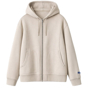 Sudaderas con capucha de forro polar para hombre al por mayor, con cremallera, de punto liso, hechas a medida, de alta calidad, tallas grandes, 300g, ecológicas y transpirables - Product Image 3