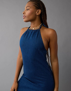 Ensembles de jupes en jean de haute qualité pour femmes, robes moulantes personnalisées avec logo brodé, robes décontractées sans manches, ensembles en jean pour femmes - Product Image 2