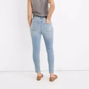 Jeans Jogger Casuales de Cintura Media para Mujer, de Mezclilla Sólida, de Secado Rápido, Leggings de Yoga con Cierre Elástico en la Cintura - Product Image 4