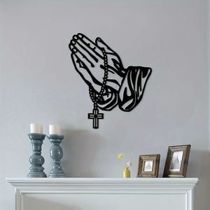 CIFbuy Croce Gotica Nera in Metallo, Decorazione Murale Incorniciata per Preghiera e Fede, per Camera da Letto, Soggiorno, Ufficio, Bagno, Cucina, Halloween - Product Image 5