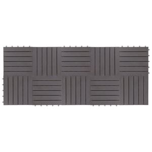 Piastrelle per Decking in legno massello di Acacia 10 pz 11.8 di lavaggio grigio "x 11.8"-pavimenti per esterni Premium - Product Image 2