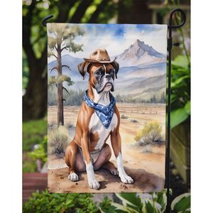 บ็อกเซอร์คาวบอยธงต้อนรับสวนหลากสีลายดอกไม้สำหรับงานศิลปะลานบ้านเตียงกล่องจดหมายตกแต่งลานขนาดแบนเนอร์ - Product Image 3