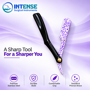 Custom Barber <b>Straight</b> Razor Folding Hair Cutting Razor Professional Salon Hair Styling Thinning Shaper Razor Tool - Product Image 4