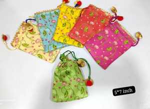 Organza Gota Patti Potli Indian Wedding Favor Gift <b>Bags</b> Dry Fruit Candy Packing Festive Diwali Christmas <b>Easter</b> Ramadan - Product Image 2