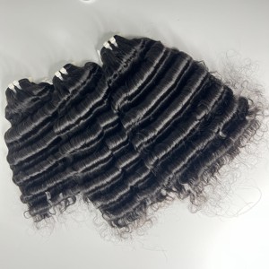 SPARK Venta al por mayor Extensiones de cabello de onda profunda, 10A Paquetes de cabello Remy virgen peruano, 100% Extensión de cabello real para mujeres negras - Product Image 3