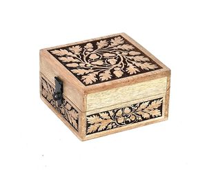 Low Price <b>Wooden</b> <b>Treasure</b> Storage <b>Chest</b> for Precious Items, Jewelry, Coins and Special Gifts with Rustic Handcrafted Design - Product Image 6