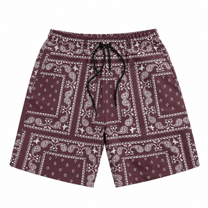 High Quality 100% Polyester Knitted Fabric Plus Size Mid Breathable Solid Drawstring Sublimation <b>Shorts</b> Classical Trends Front - Product Image 5