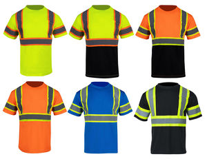 T-shirt de sécurité réfléchissant haute visibilité ANSI Classe 1 avec logo personnalisé, imperméable et éclairage LED pour hommes - Product Image 2