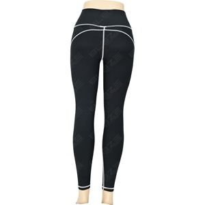 Leggings de yoga légers et sans coutures OEM personnalisés leggings de yoga taille haute respirants à taille élastique leggings de yoga aux points contrastés - Product Image 4