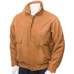 Veste d'hiver pour homme en cuir véritable de haute qualité, imperméable, coupe-vent, design simple, look décontracté, légère, pour le streetwear quotidien - Product Image 3