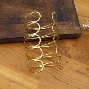 Gold Minimalist <b>Bangle</b> <b>Bracelet</b> Stackable Handmade Bohemian Chic Jewelry | Everyday Cuff | Gift for women - Product Image 3