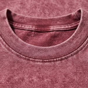 เสื้อยืดแขนสั้นผู้ชายทรงโอเวอร์ไซส์ สีพื้น ย้อมสีแบบ Garment Dyed คอทรงโอ ทรงลำลอง ผ้าฝ้ายพรีเมียม แฟชั่นลำลอง สตรีทแวร์ - Product Image 5