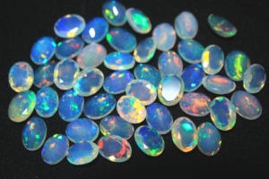 Opale Welo d'Éthiopie authentique, pierre précieuse naturelle, cabochon ovale, pierre de naissance d'octobre, certifiée par un tiers, avec jeu de couleurs - Product Image 5