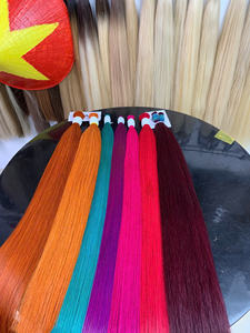 Extensiones de Cabello al Por Mayor, Cabello Virgen de un Solo Donante, Color Teñido Vívido, Fábrica de Vietnam, Proveedor Especial al Por Mayor, Liso, Listo para Enviar - Product Image 6