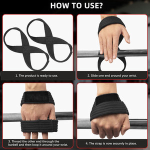 Sangles de musculation en néoprène souple personnalisées, dernier design, forme huit, pour entraînement en salle de sport, logo personnalisé OEM. - Product Image 5